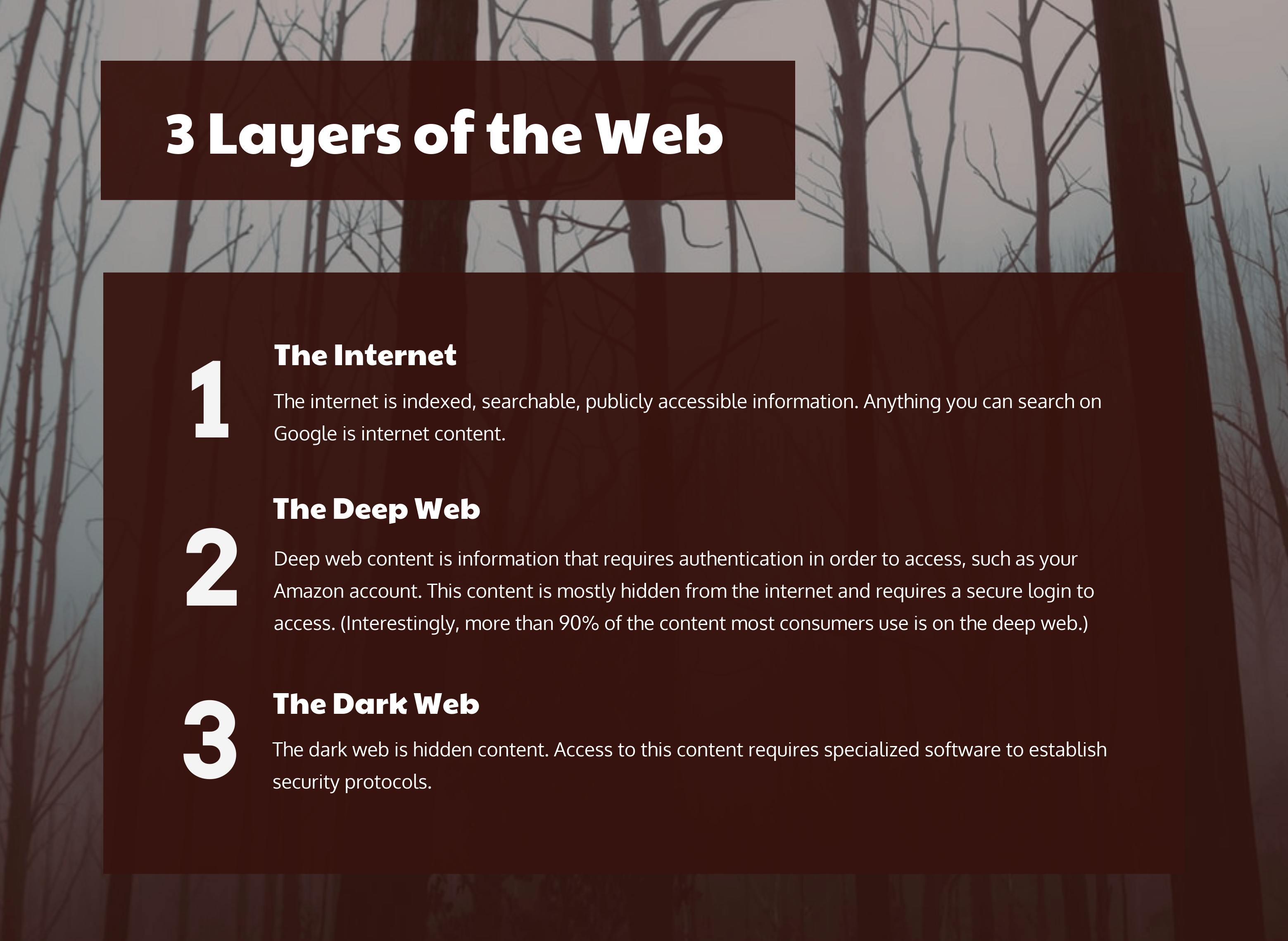 3 Layers of the Web