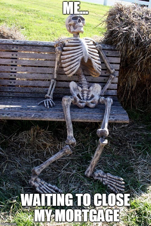 A man turns into Skeleton while waiting on his mortgage to close