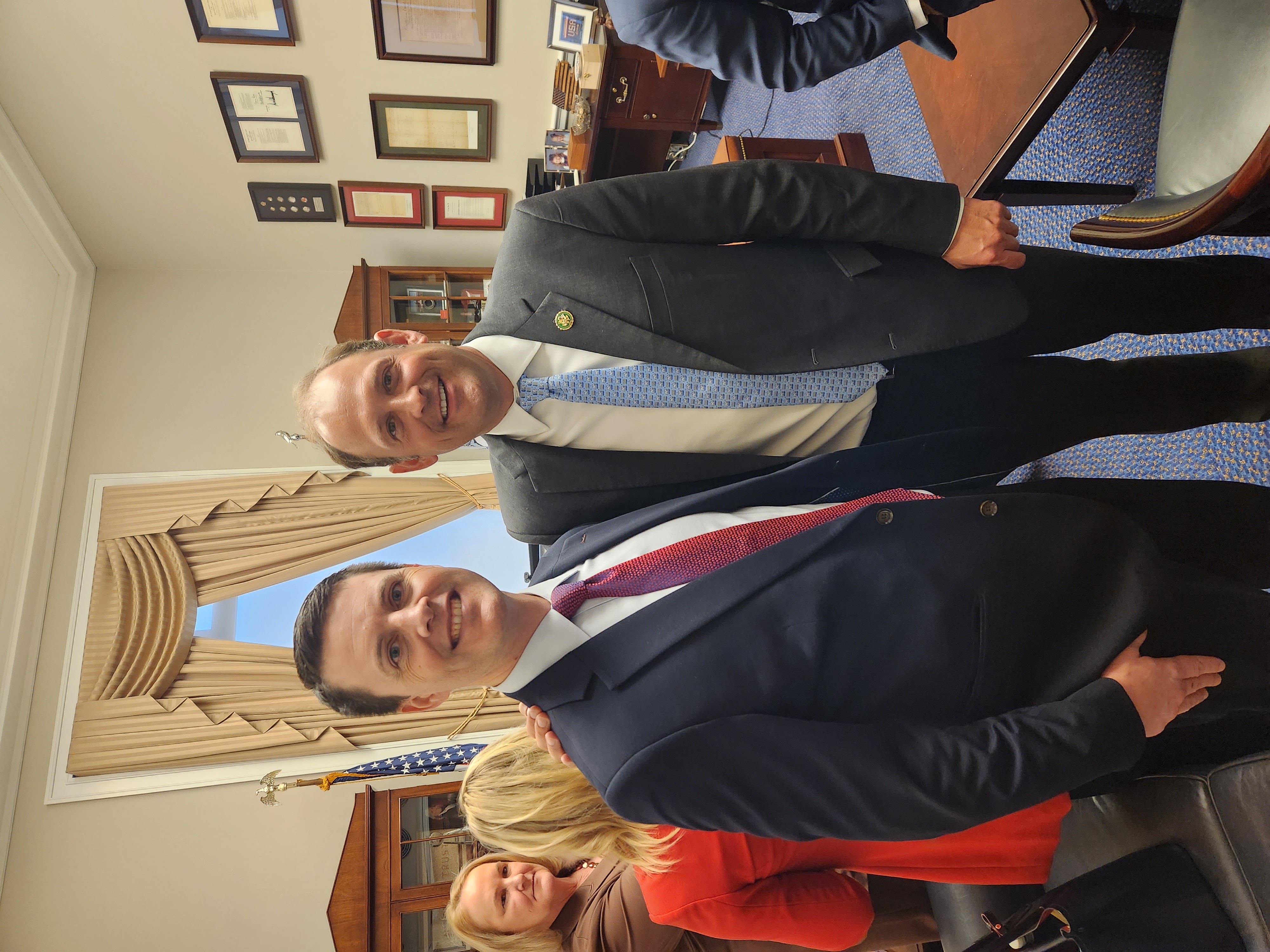 NAFCU Senior Director of Legislative Affairs Chad Adams (left) with Rep. Andy Barr, R-Ky.
