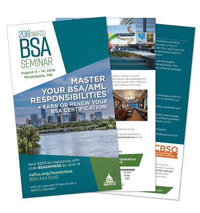 NAFCU 2019 BSA Seminar brochure
