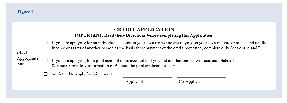 Sample Form for Joint Intent to Apply for Credit from Regulator