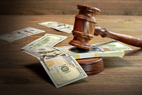 gavel with money