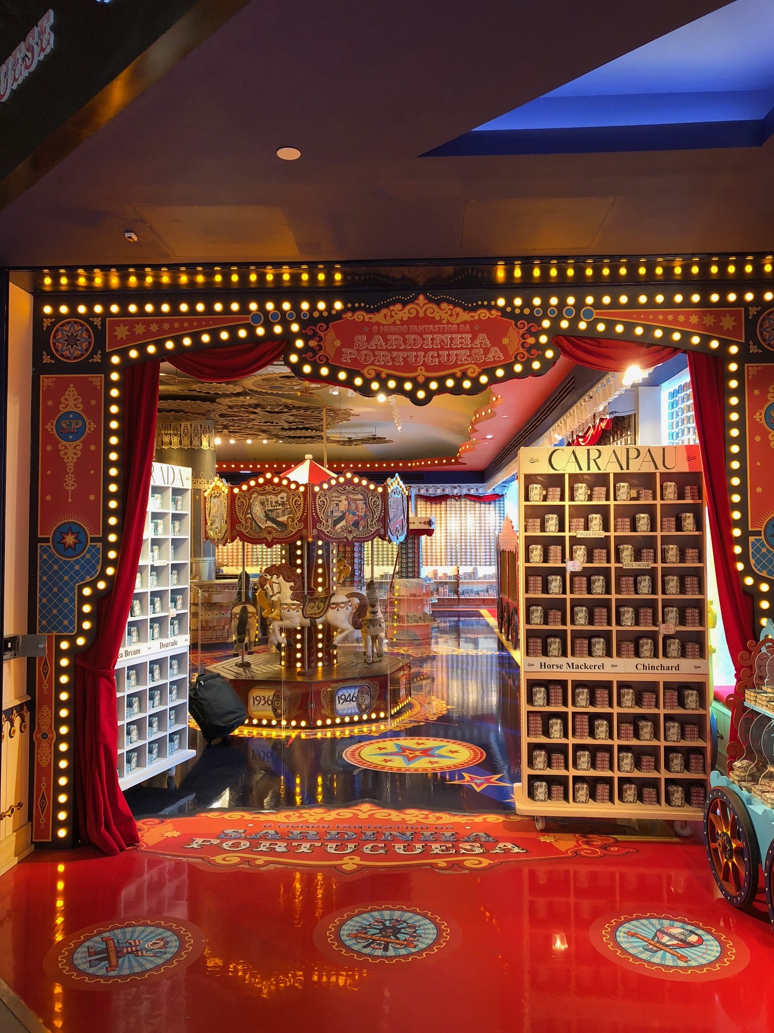 Photograph of Sardine Store from Lisbon Airport with Carousel