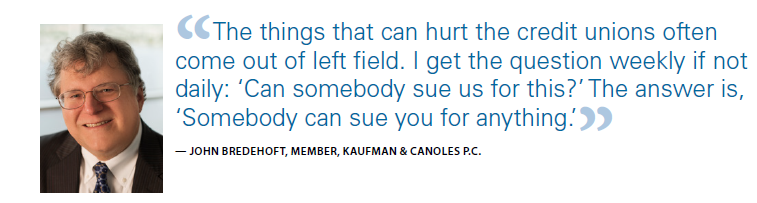 John Bredehoft, Member, Kaufman & Canoles P.C. - The NAFCU Journal July-August - Litigation Landscape