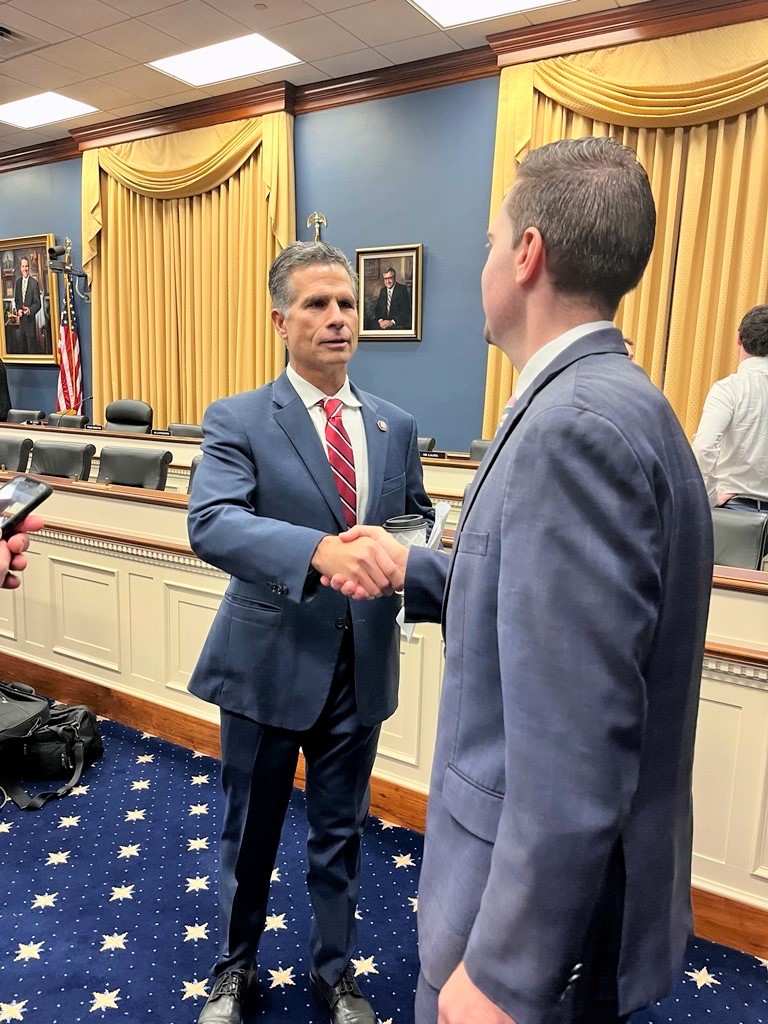 Wilson shaking hands with Rep. Dan Meuser, R-Pa.