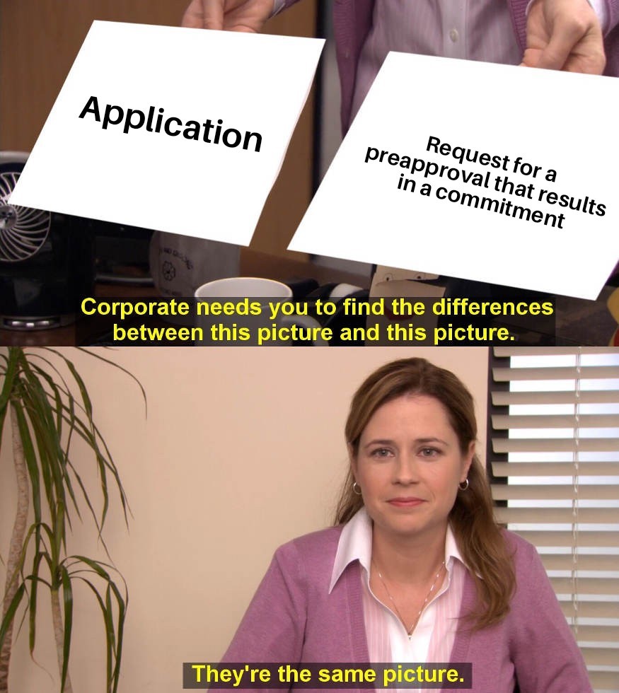Prequalification/Preapproval Pam from The Office meme