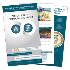 NAFCU 2019 Summer Regulatory Compliance School brochure