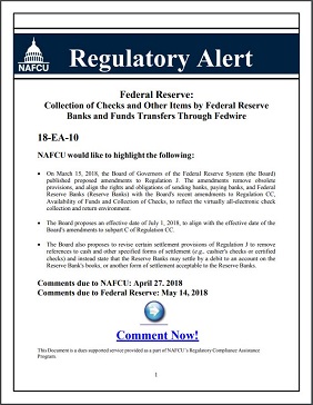 Regulatory Alert on Federal Reserve's Regulation J amendments