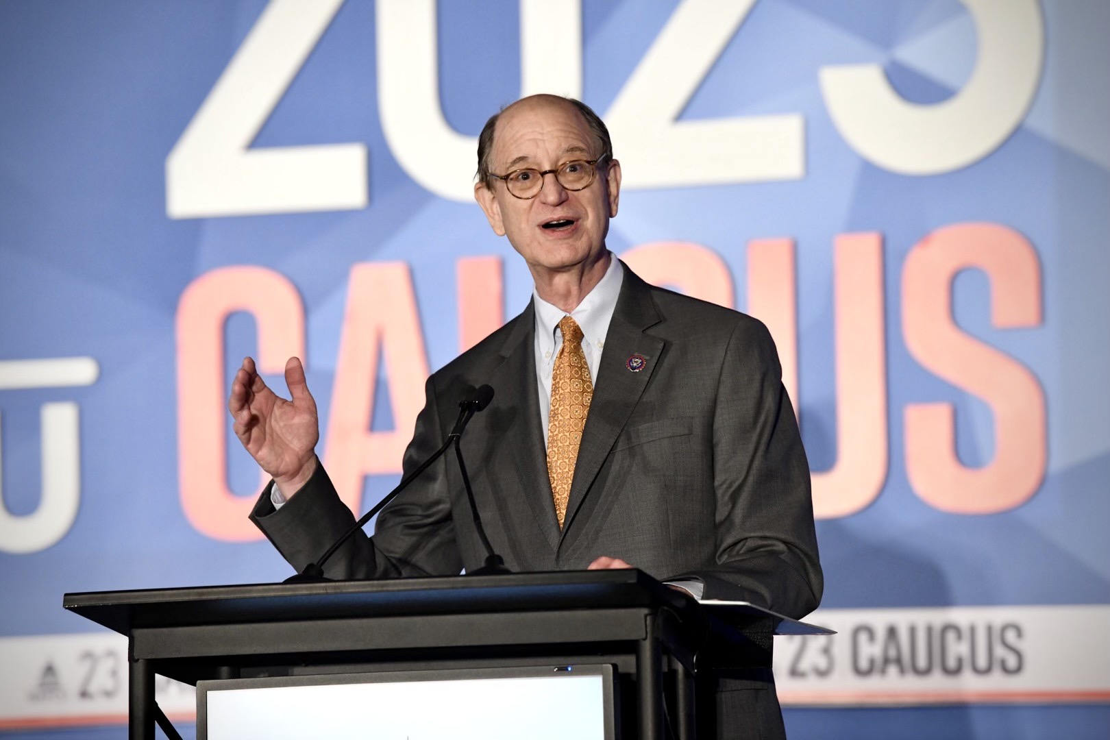 Rep. Brad Sherman (D-Calif.) speaks at 2023 Congressional Caucus Tuesday.
