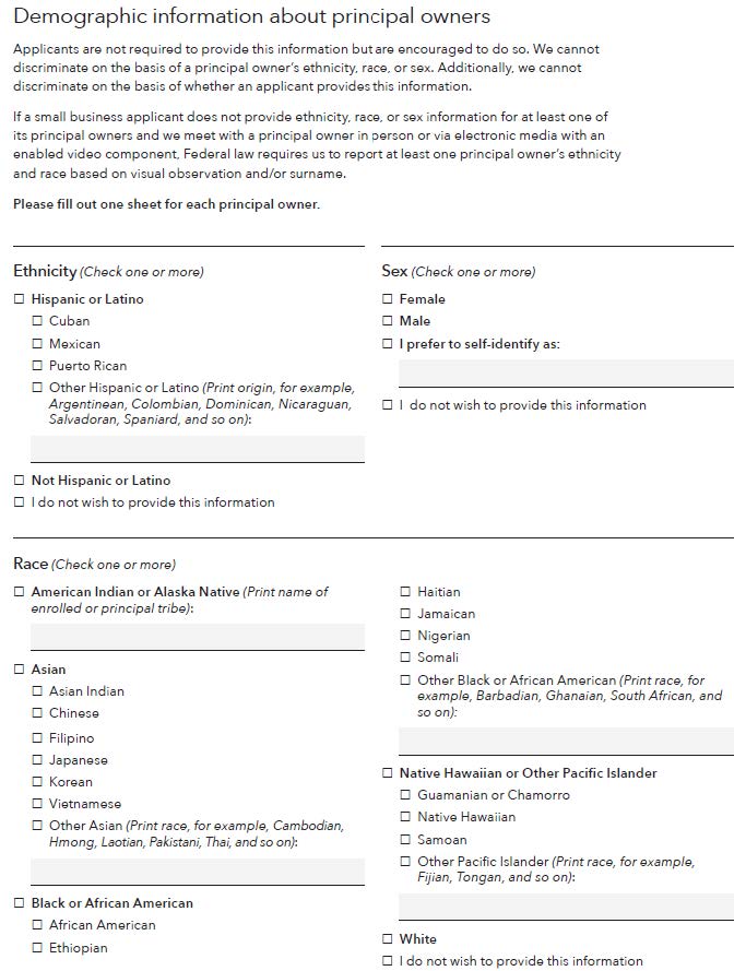 Second Page of Proposed Data Collection Form