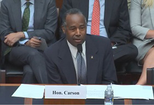 Carson testifying