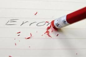 Picture of "Error" with an eraser wiping it away.