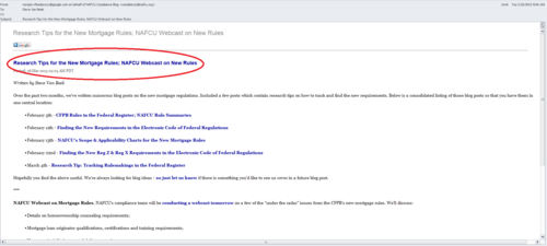 Email of March 26th Blog Post