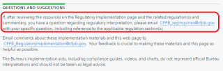 CFPB Reg Inquries