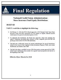 NAFCU Final Regulation Summary NAFCU Final Regulation Summary